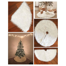 Load image into Gallery viewer, 1pc White Plush Christmas Tree Fur Carpet Merry Christmas Decorations for Home Natal Tree Skirts New Year Decoration navidad
