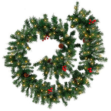 Load image into Gallery viewer, Christmas Garland Wreath Artificial Rattan Garland Christmas Home Decor DIY Hanging Weaved Garlands New Year Navidad Decoracion
